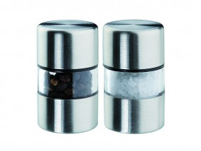 David Mason Design Salz- und Pfeffermühlen-Set, Mini Gem, Acryl, Ober-/Unterteile Edelstahl, ungefüllt,