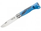 Opinel Outdoor Junior, rostfrei, blauer Kunststoffgriff Spitze abgerundet, Virobloc Sicherungsring, Signalpfeife